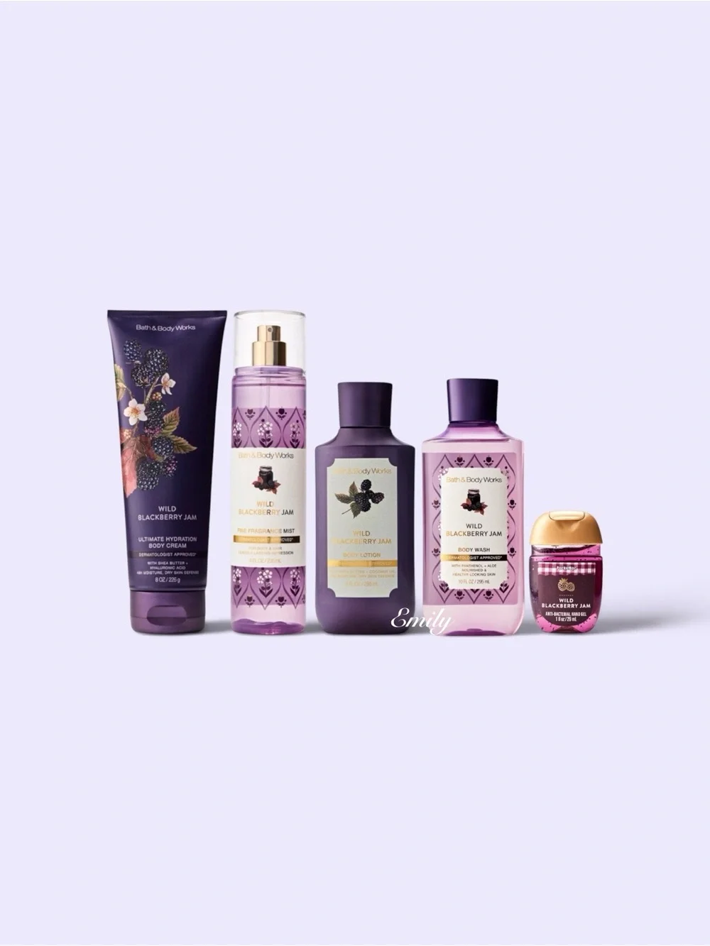 NEW! 5-Pc Bath & Body Works WILD BLACKBERRY JAM Body Care Set